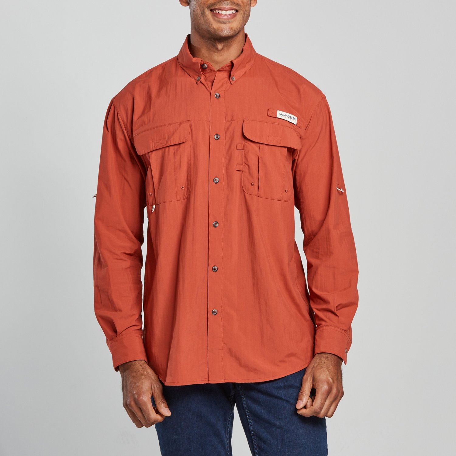 Magellan Outdoors Men's Laguna Madre Solid Long Sleeve Fishing Shirt - view number 3