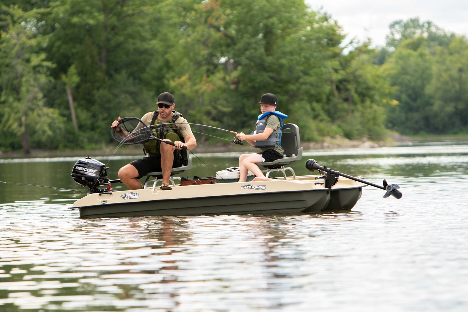 Fishing rowing catamaran - BASS RAIDER 10E - Pelican International