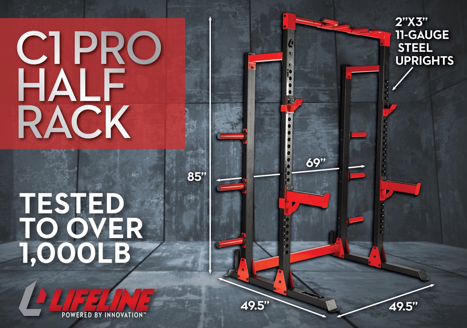 Lifeline c1 discount pro half rack