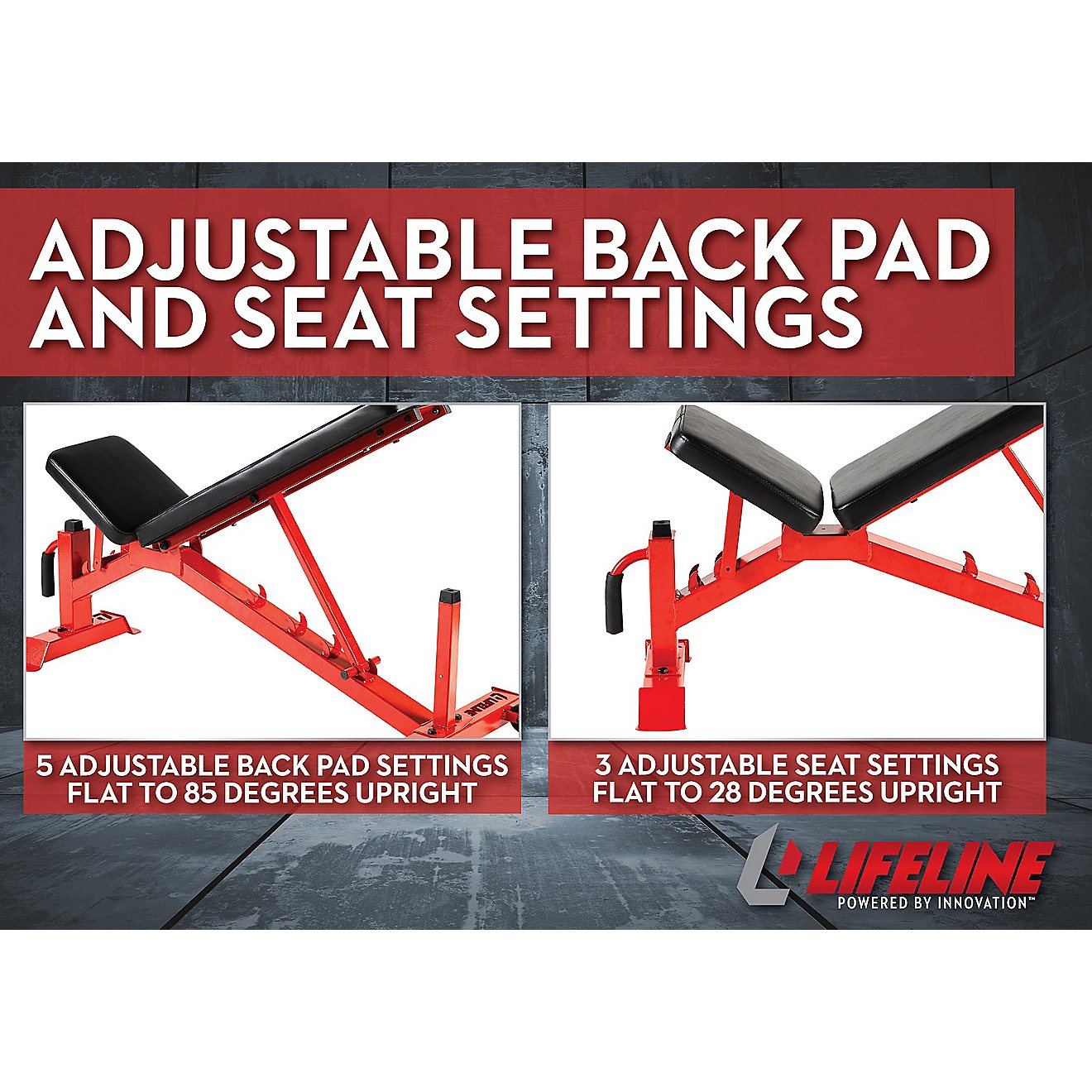 Lifeline Adjustable Utility Weight Bench                                                                                         - view number 7