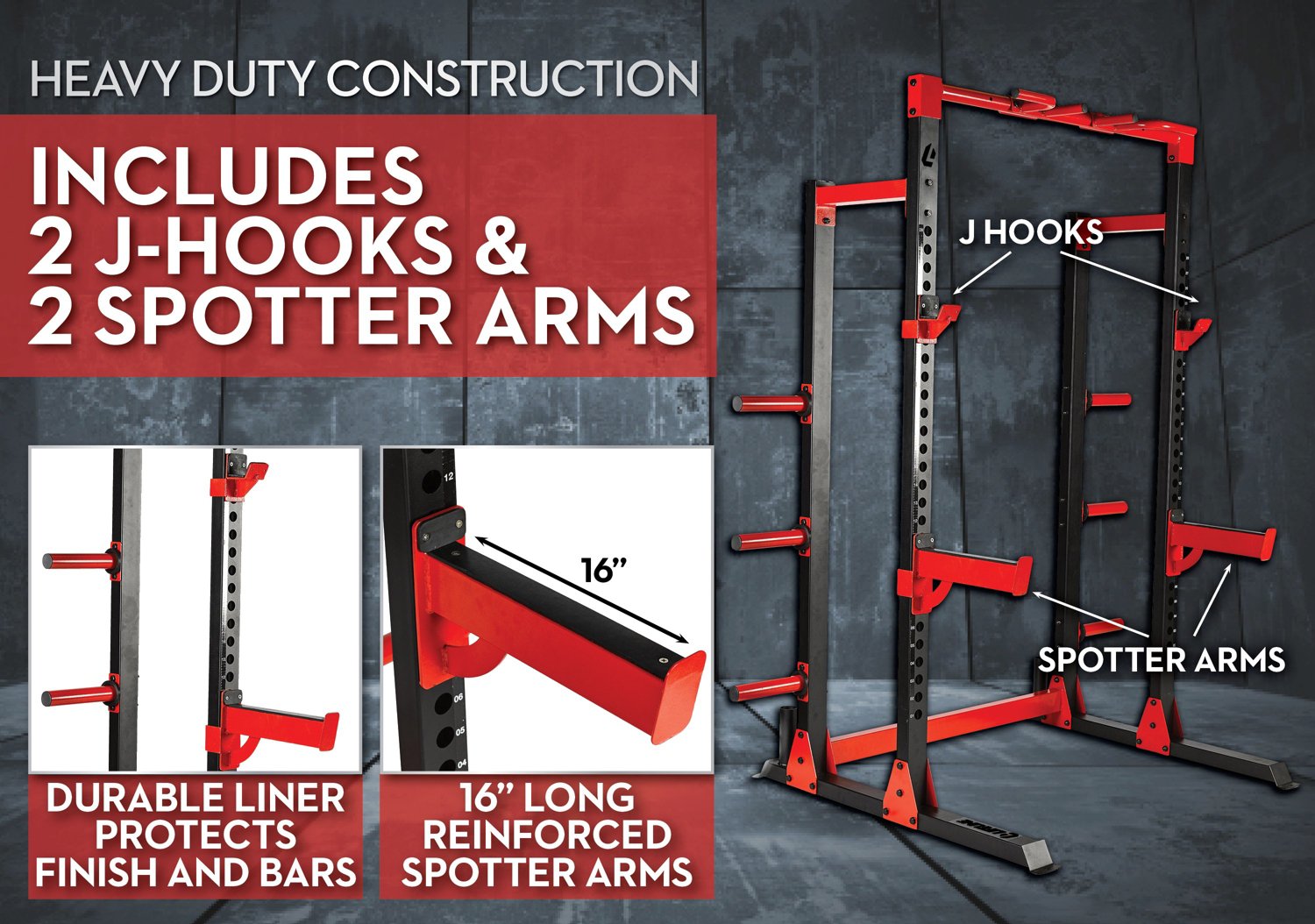 Lifeline pro 2025 half rack