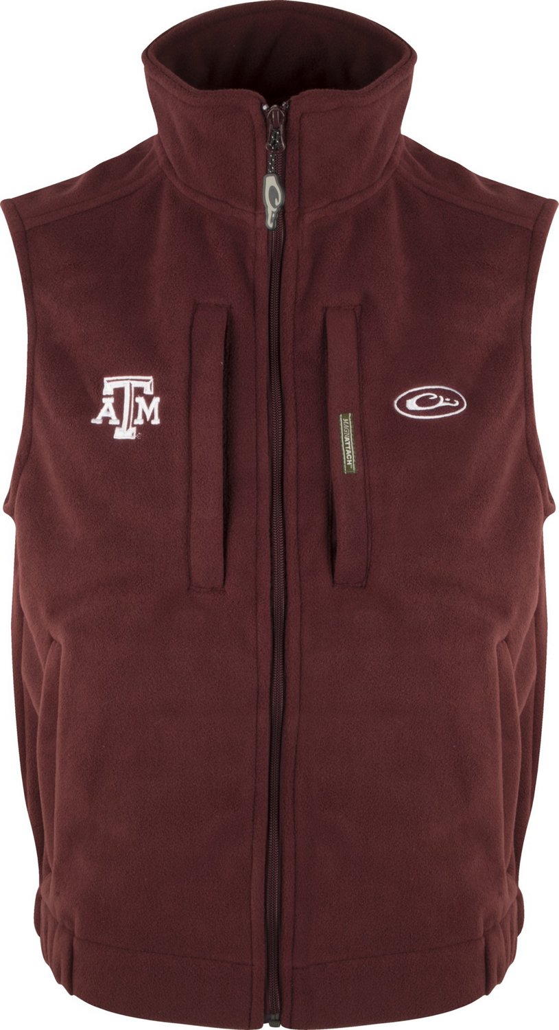Drake Waterfowl Men's Texas A&M University Windproof Layering Vest                                                               - view number 1