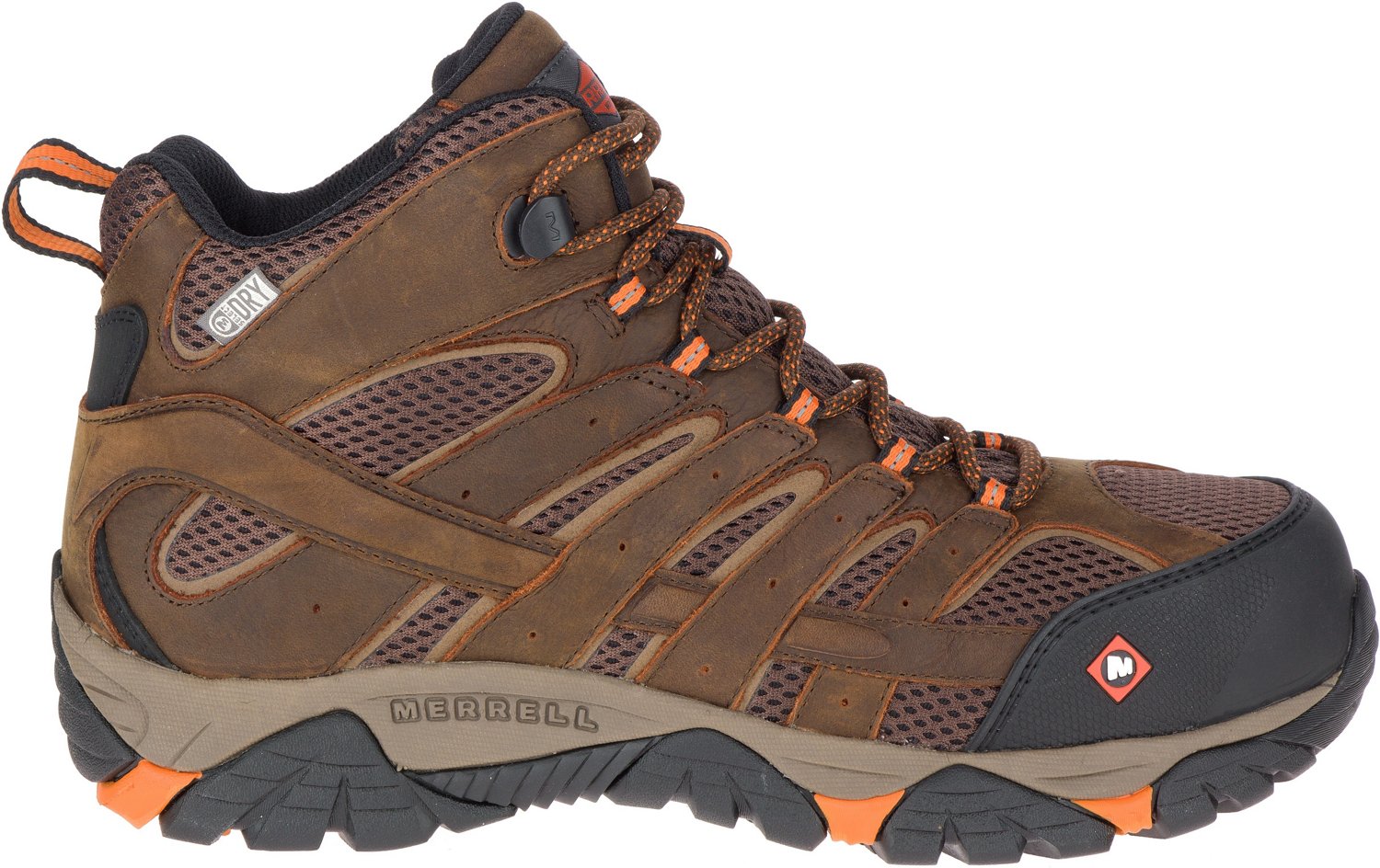 Merrell Men's Moab Vertex Mid Waterproof CT Work Boots | Academy