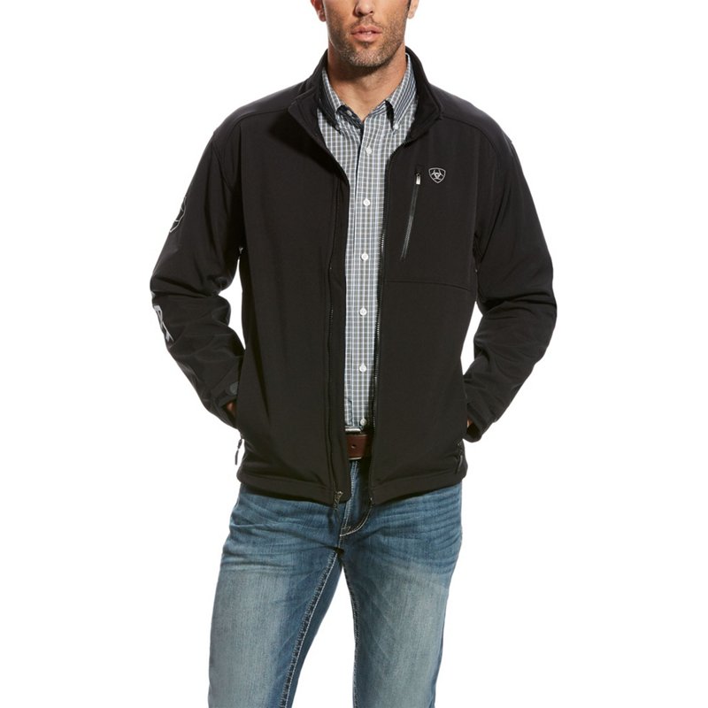 Ariat Men's Logo 2.0 Softshell Jacket Black, Large - Men's Work Jackets at Academy Sports product image