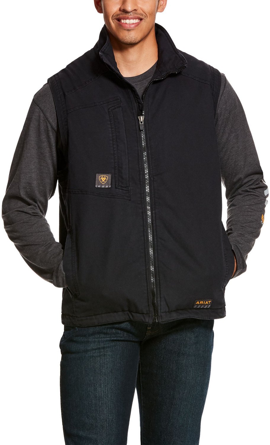 Ariat Men's Rebar Washed DuraCanvas Insulated Vest - view number 1