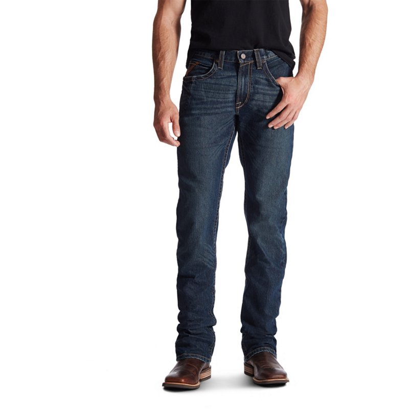 Men's Rebar M5 Straight DuraStretch Edge Stackable Leg Jeans in Ironside Cotton/Polyester, Size: 30 X 32 by Ariat
