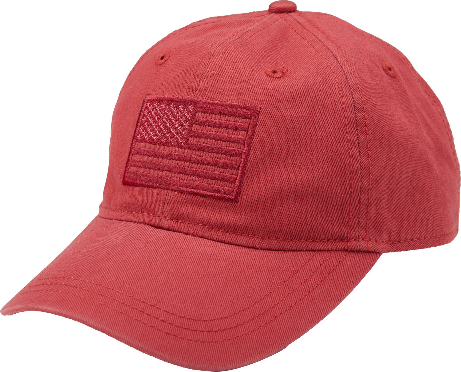 Academy Sports + Outdoors Men's Tonal American Flag Solid Twill Hat                                                             