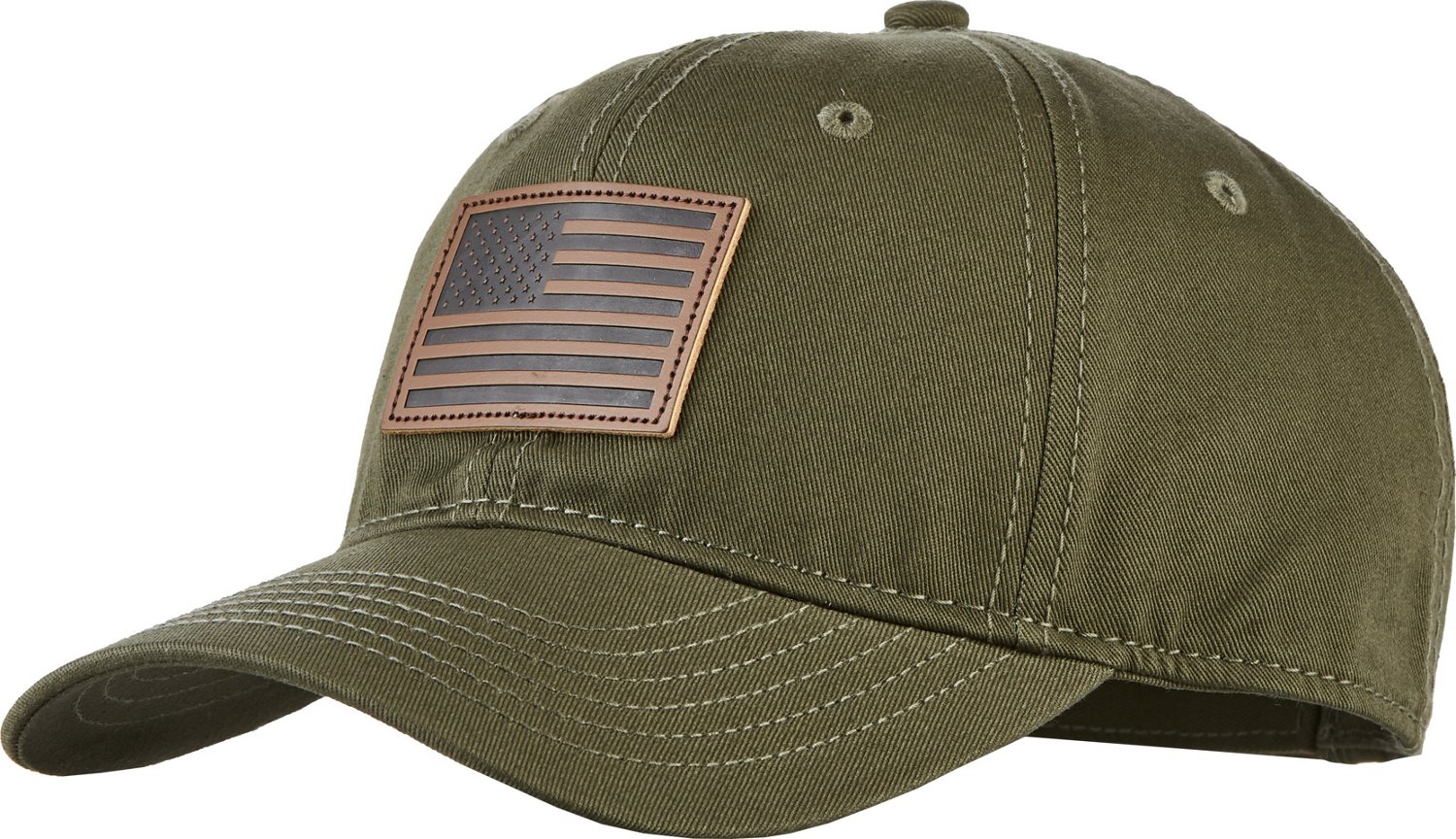 Academy Sports + Outdoors Men's Faux Leather Flag Cap | Academy