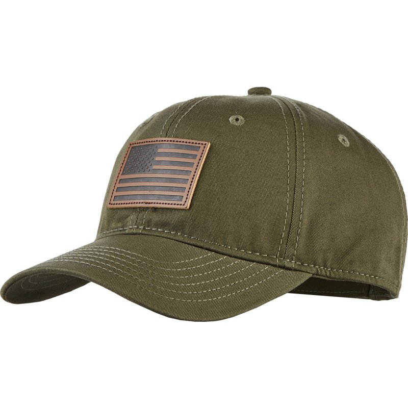 Academy Sports + Outdoors Men's Faux Leather Flag Cap
