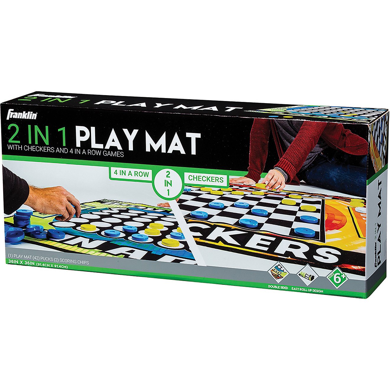 Franklin 2-in-1 Checkers and 4-in-a-Row Mat Table Game                                                                           - view number 7