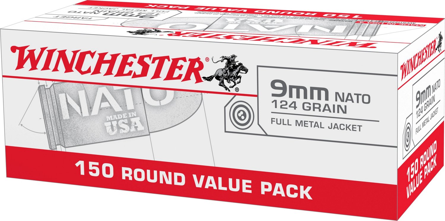Winchester USA 9mm NATO 124-Grain Handgun Ammunition