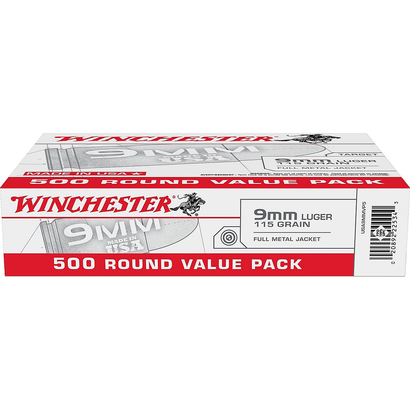 Winchester USA 9mm Luger 115-Grain Handgun Ammunition                                                                            - view number 2