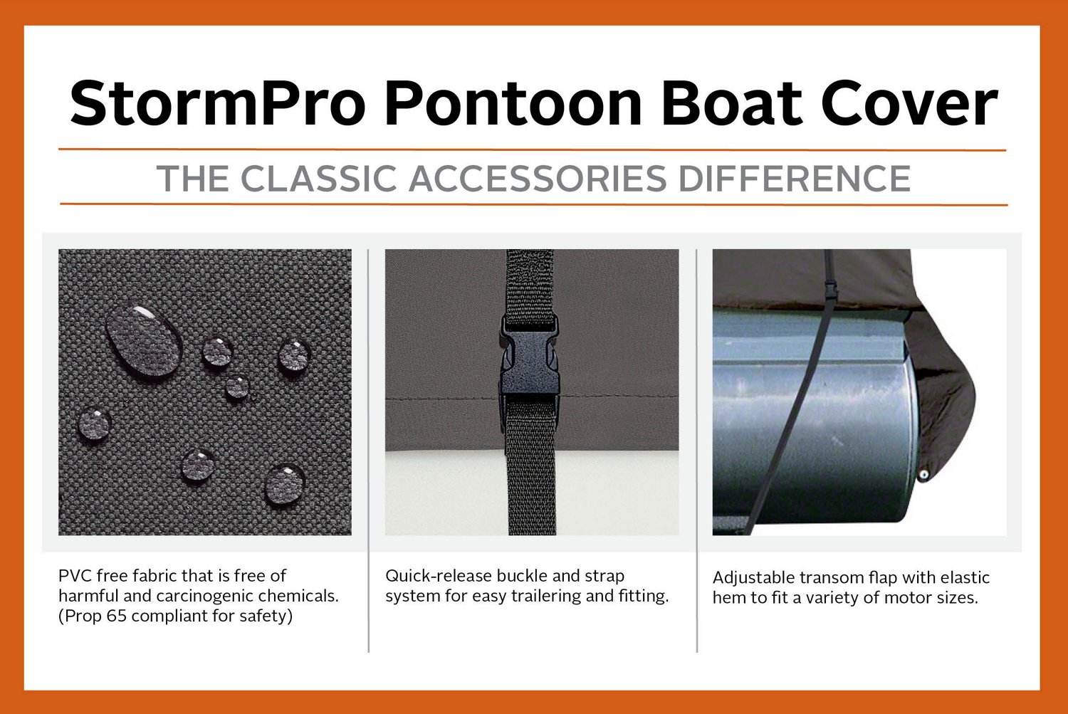 Classic Accessories StormPro Pontoon Boat Cover Academy