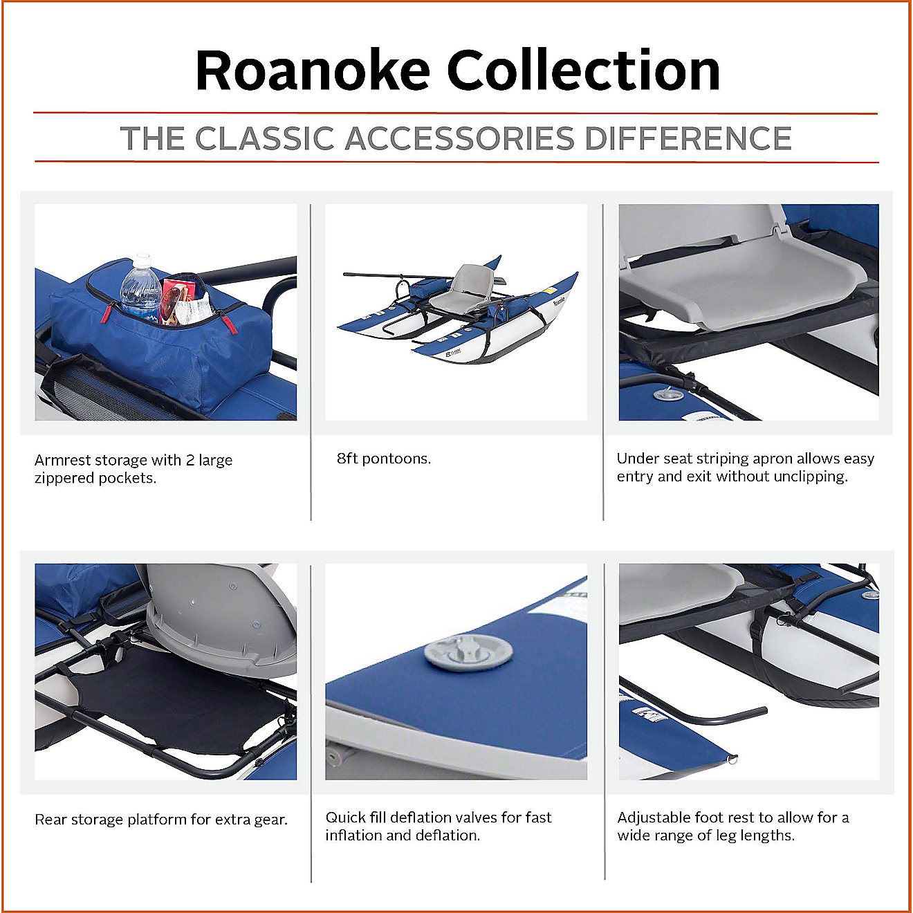 Classic Accessories Roanoke 8 ft Pontoon Boat                                                                                    - view number 7