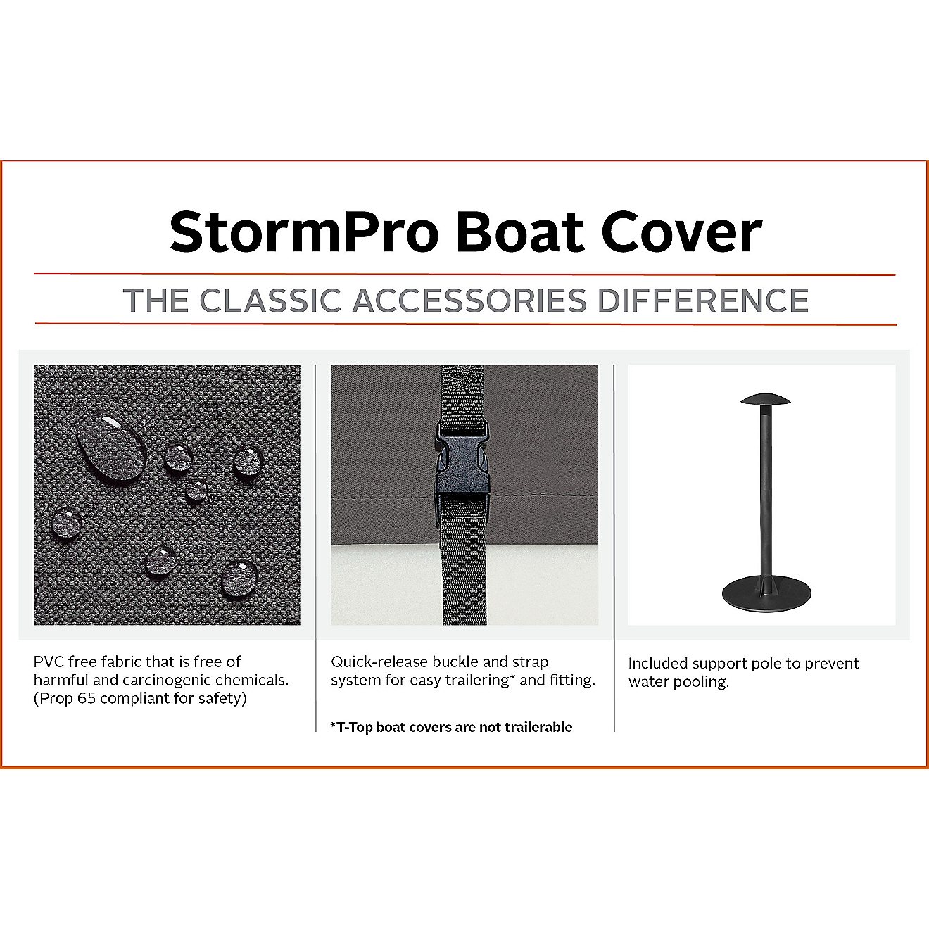 Classic Accessories StormPro Tri-Hull Outboard Boat Cover                                                                        - view number 3