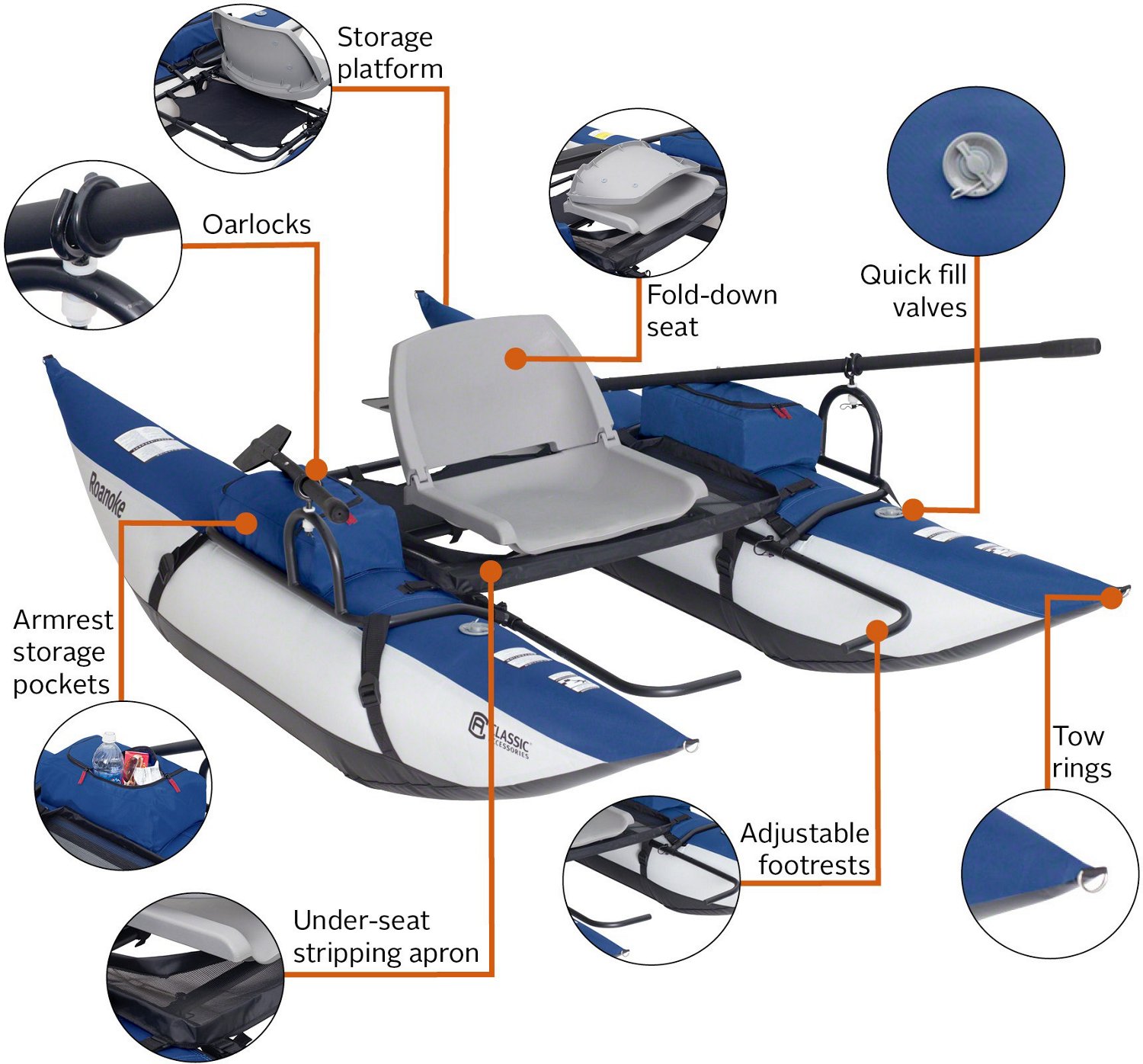 Classic Accessories Roanoke 8 ft Pontoon Boat                                                                                    - view number 6