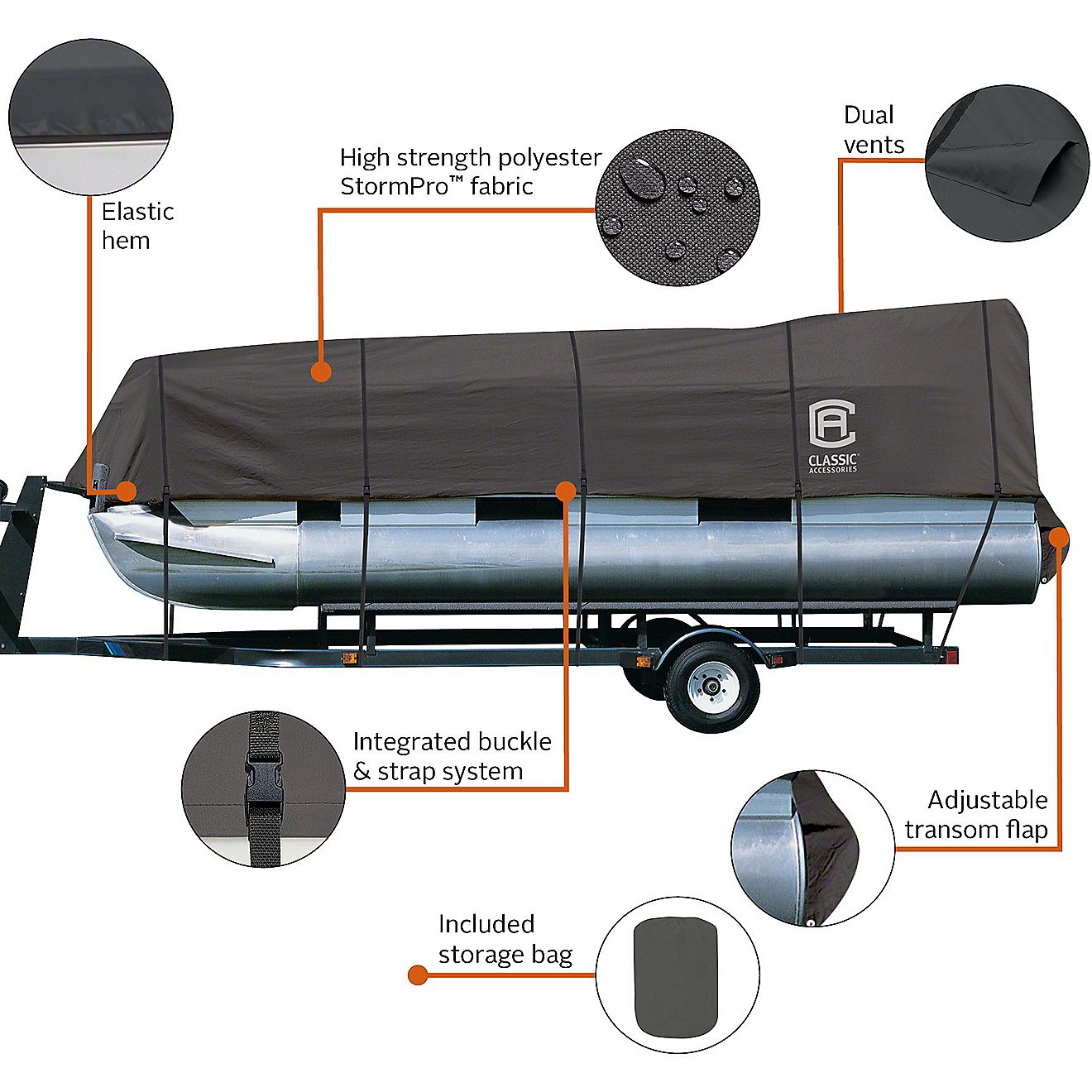Classic Accessories StormPro Pontoon Boat Cover                                                                                  - view number 2