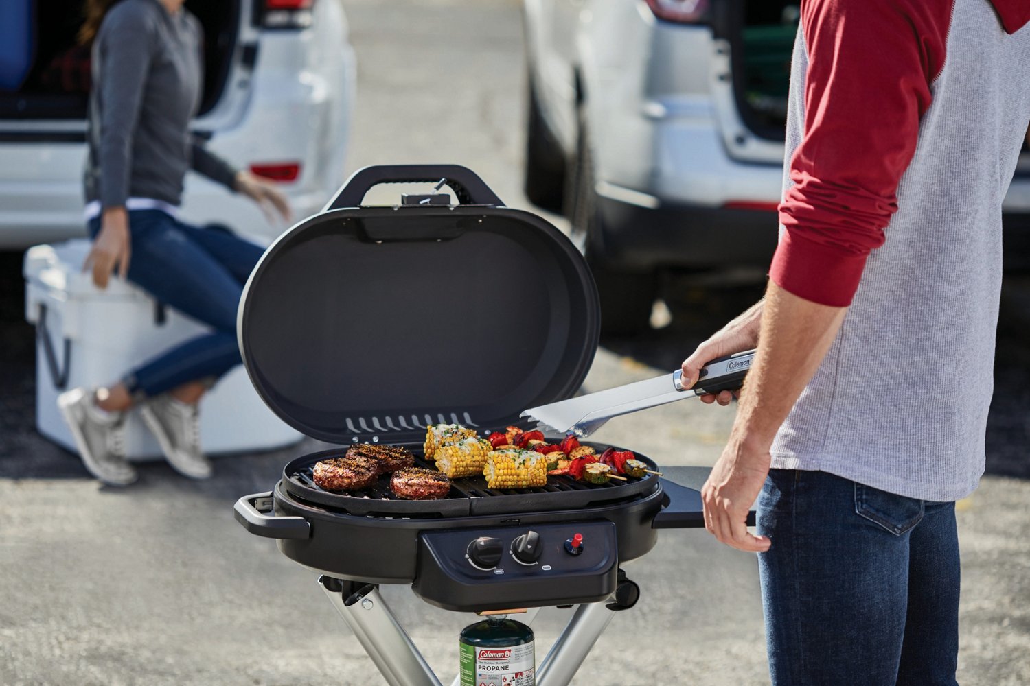 Coleman RoadTrip 225 Portable Stand-Up Propane Grill | Academy