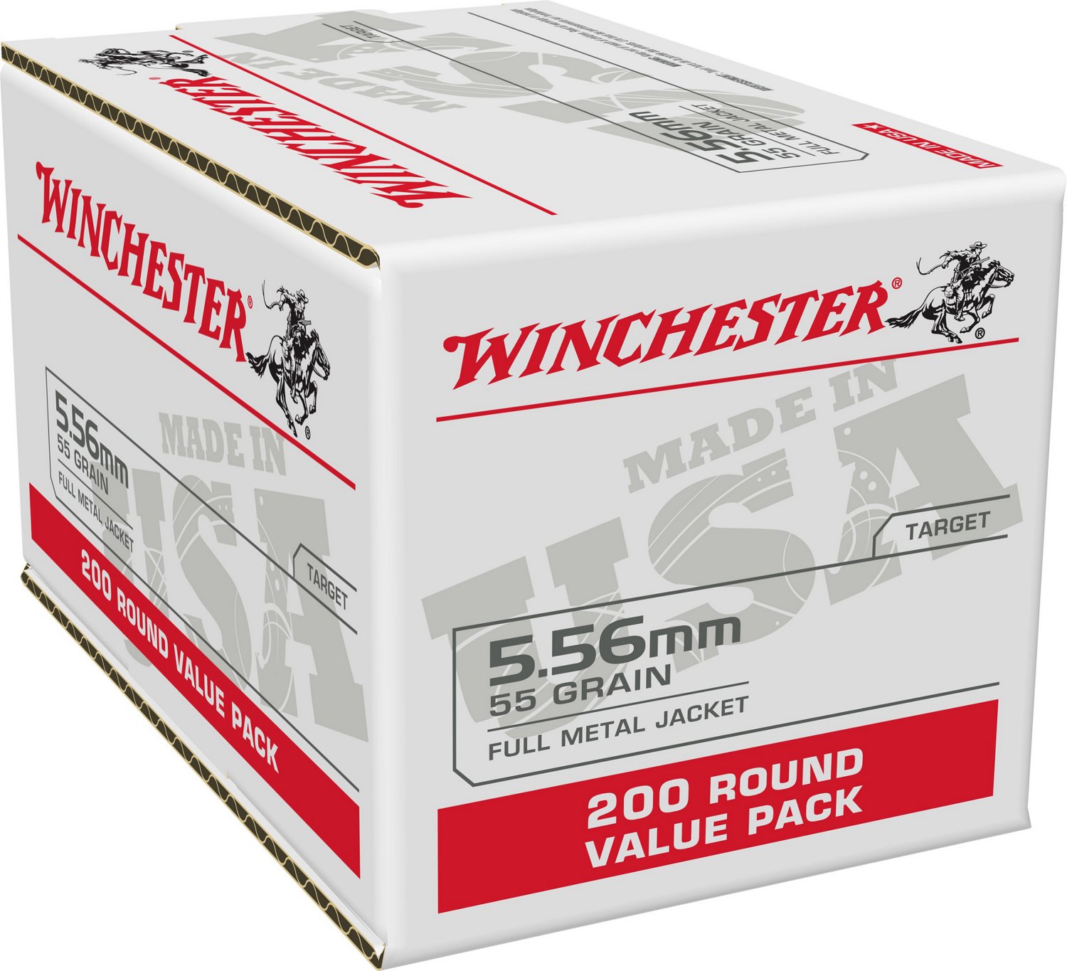 Winchester USA 5.56mm 55-Grain FMJ Ammunition - 200 Rounds                                                                       - view number 3