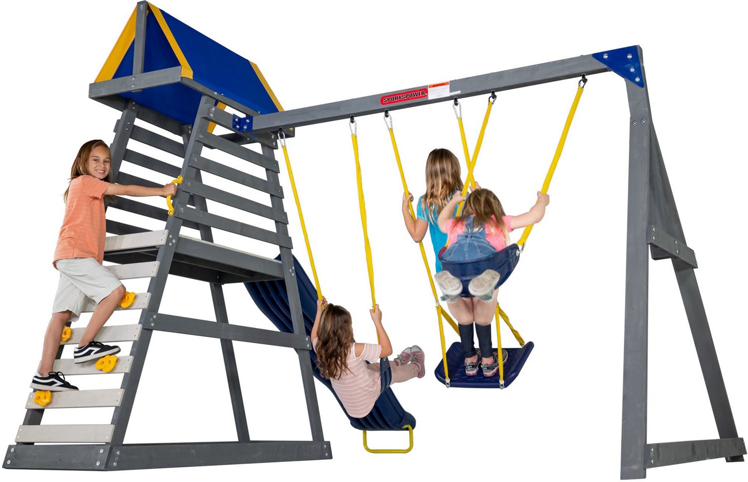 Sportspower Mill Creek Canyon Wooden Swing Set Academy