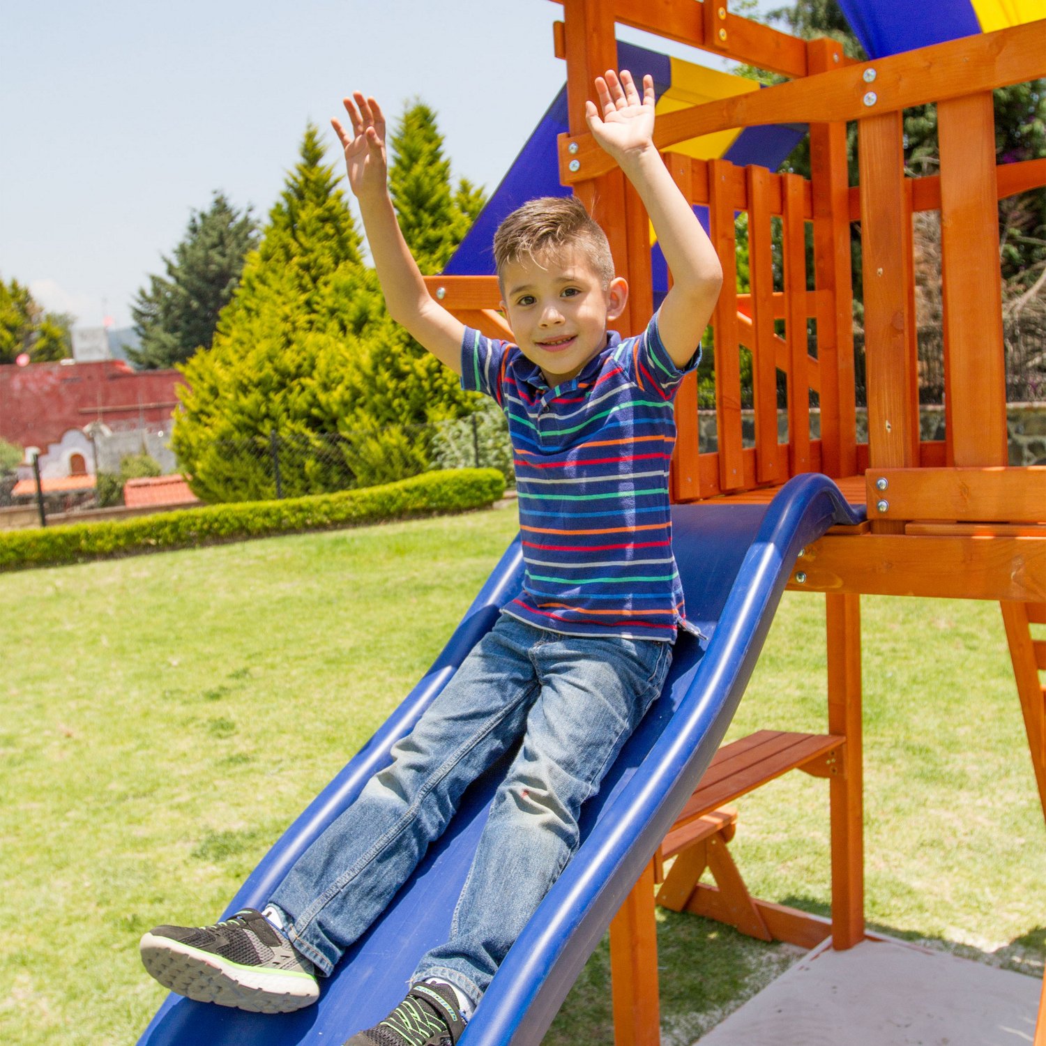 Sportspower Willow Creek Wooden Swing Set Academy