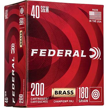 Federal Premium Champion .40 S&W 180-Grain Pistol Ammunition - 200 Rounds