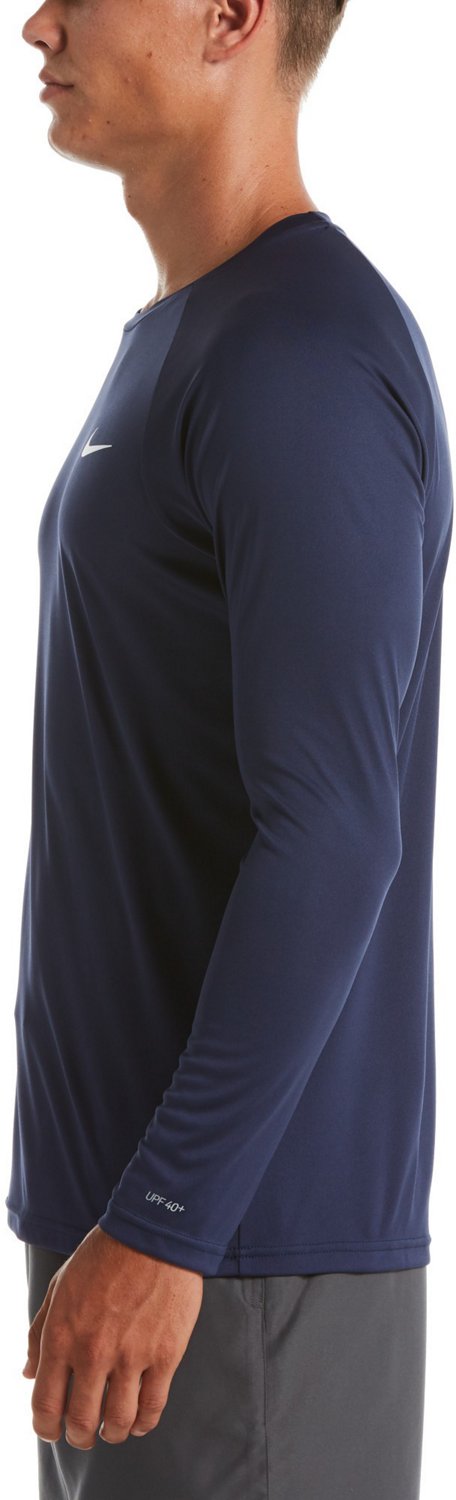 Nike Men's Essential Long Sleeve Hydroguard Rash Guard Academy