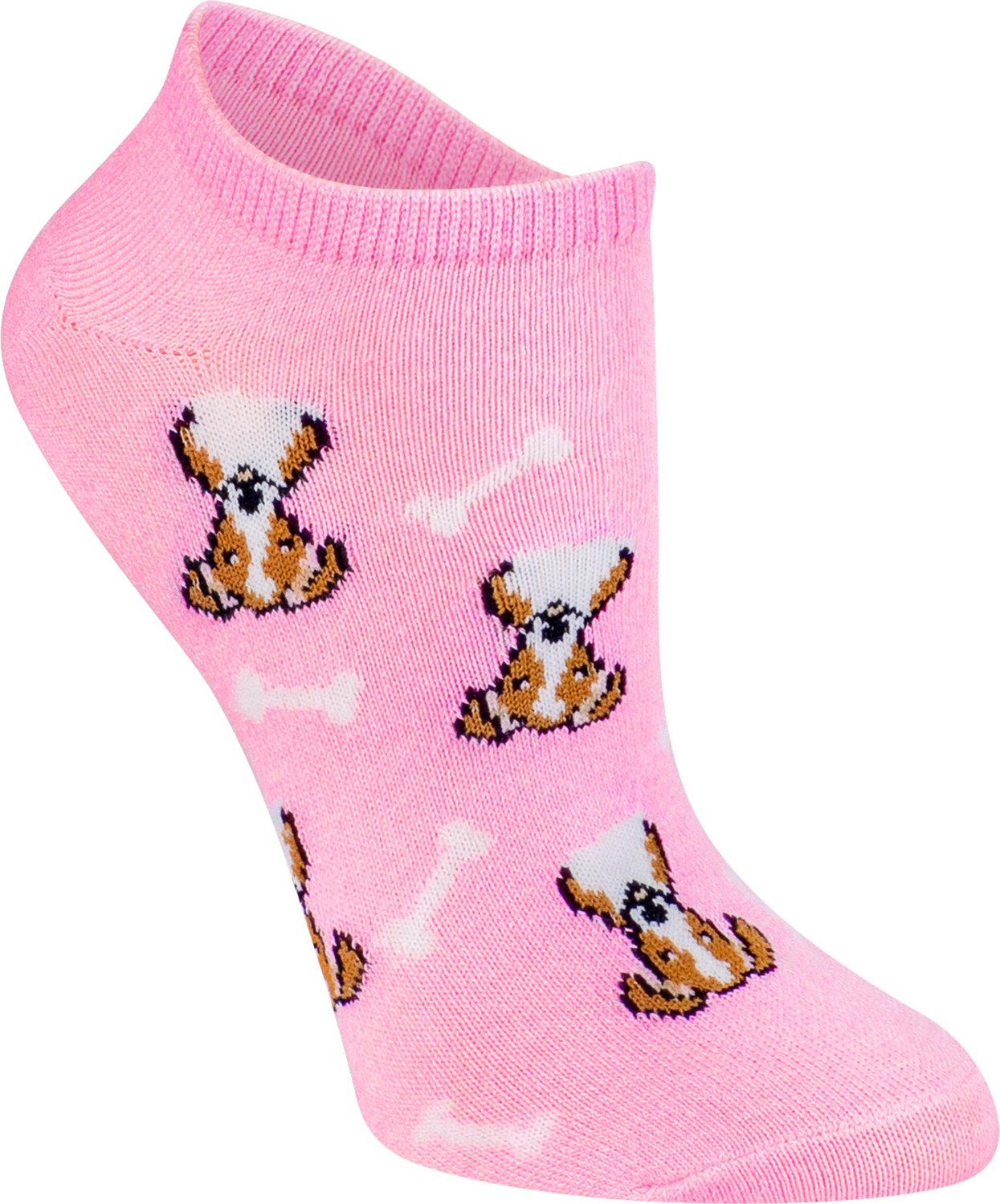 BCG Dog Faces With Bones No-Show Socks 6 Pack - view number 2