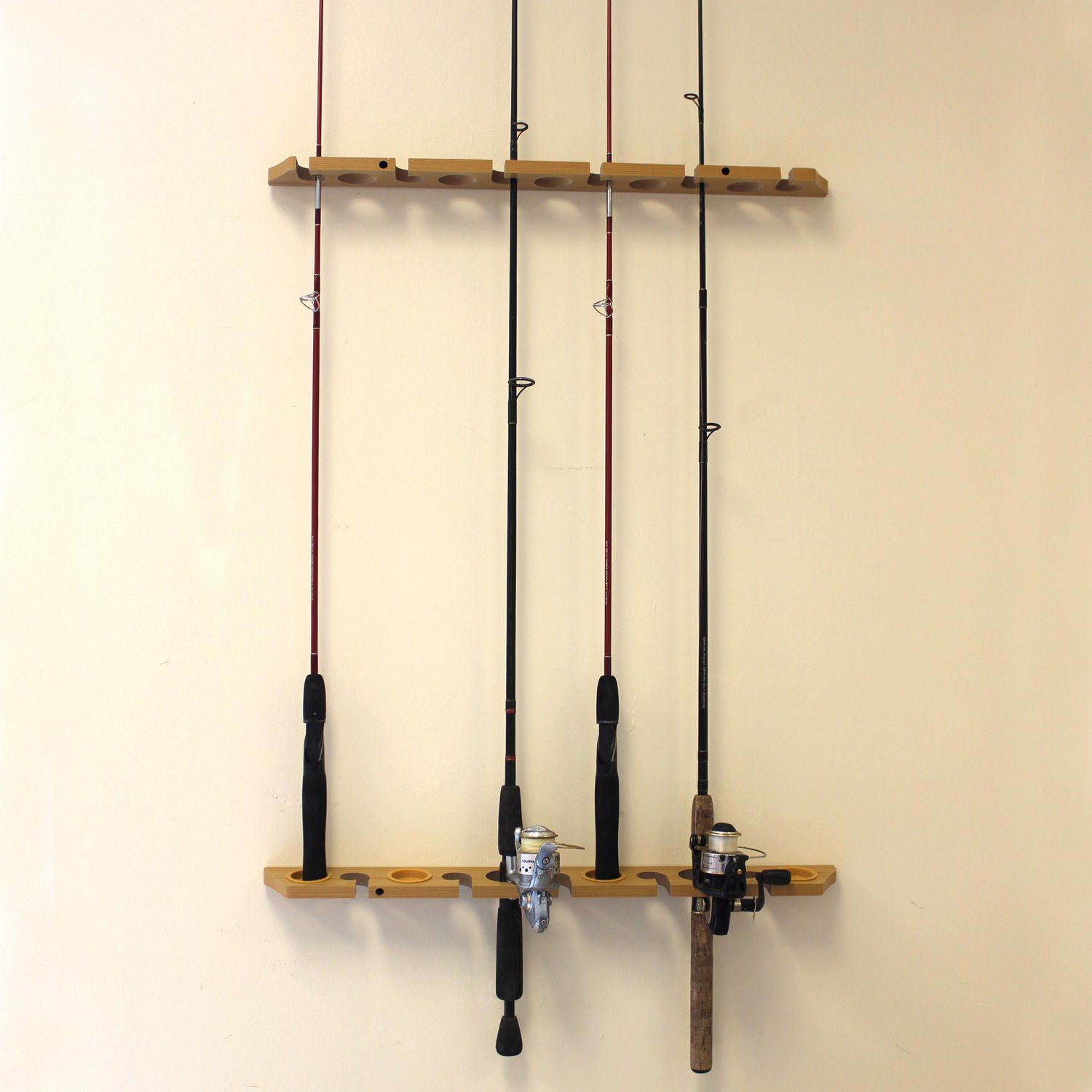 2-Piece 3-in1 11-Rod Wall or Ceiling Rod Rack