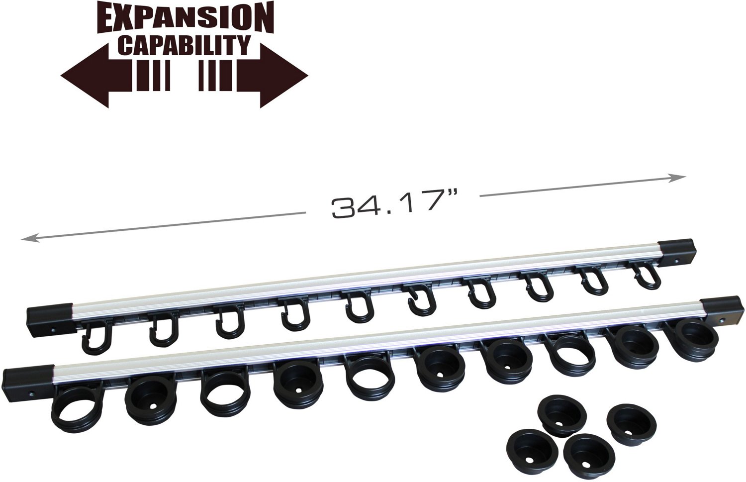Rush Creek 3-in-1 Aluminum Modular 10-Rod Wall and Ceiling Rack - view number 2