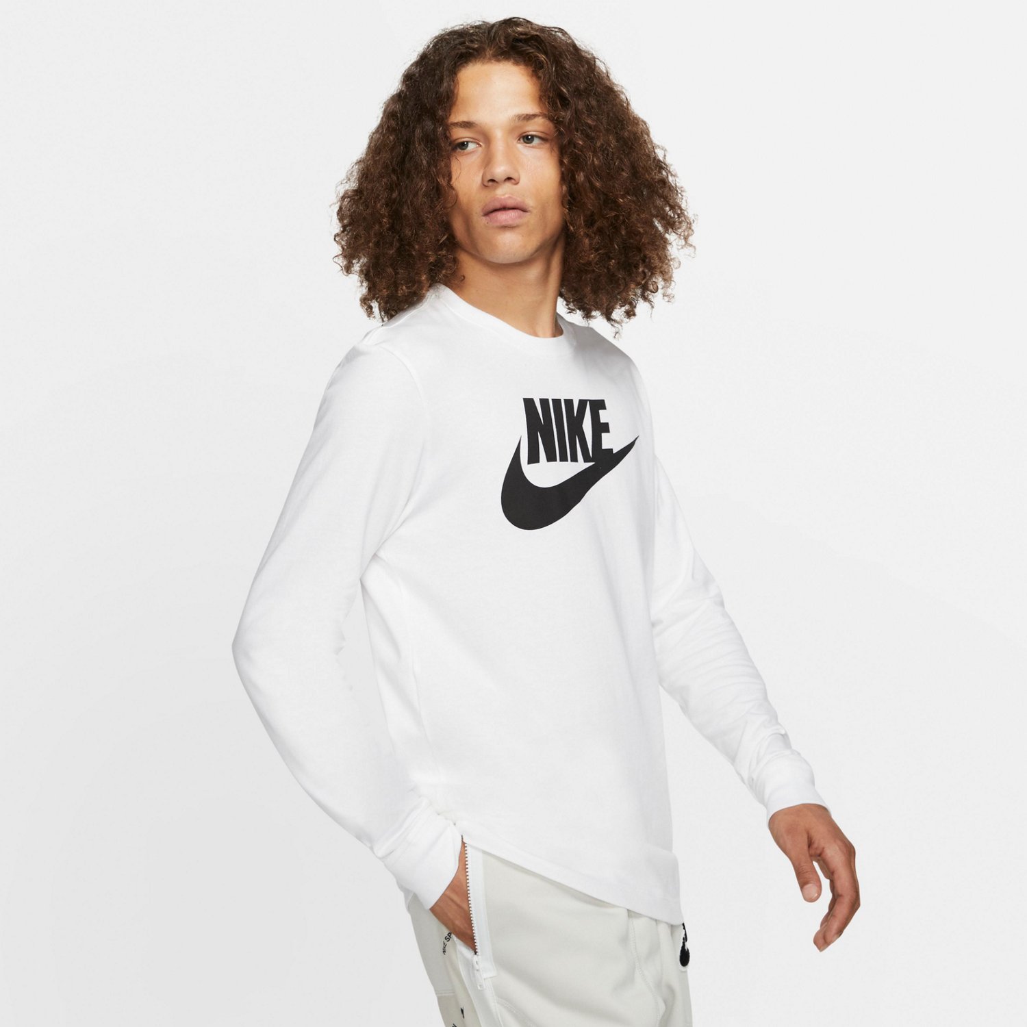 Nike Men\'s Sportswear Icon Futura Long Sleeve T-shirt | Academy | 