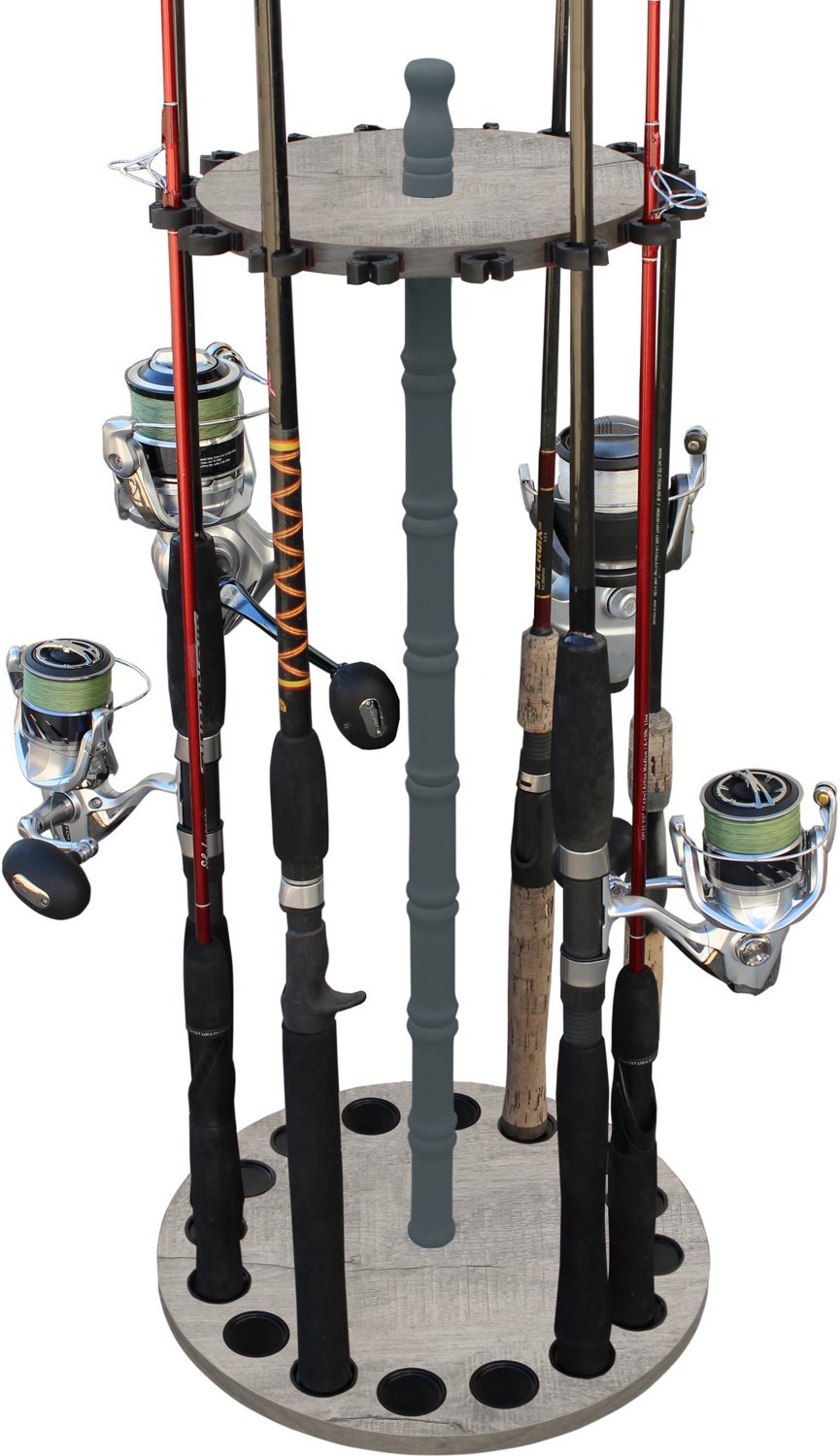 Rush Creek Barn Wood 16-Rod Floor Storage Rack