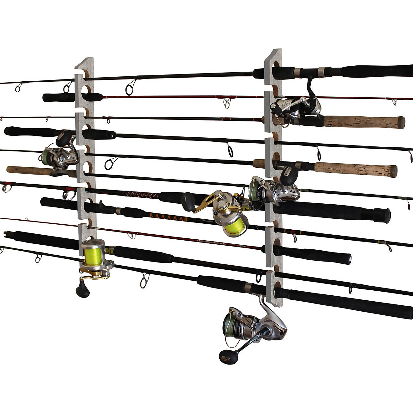 Rush Creek Barn Wood 2-in-1 Wall and Ceiling 11-Rod Rack                                                                         - view number 1