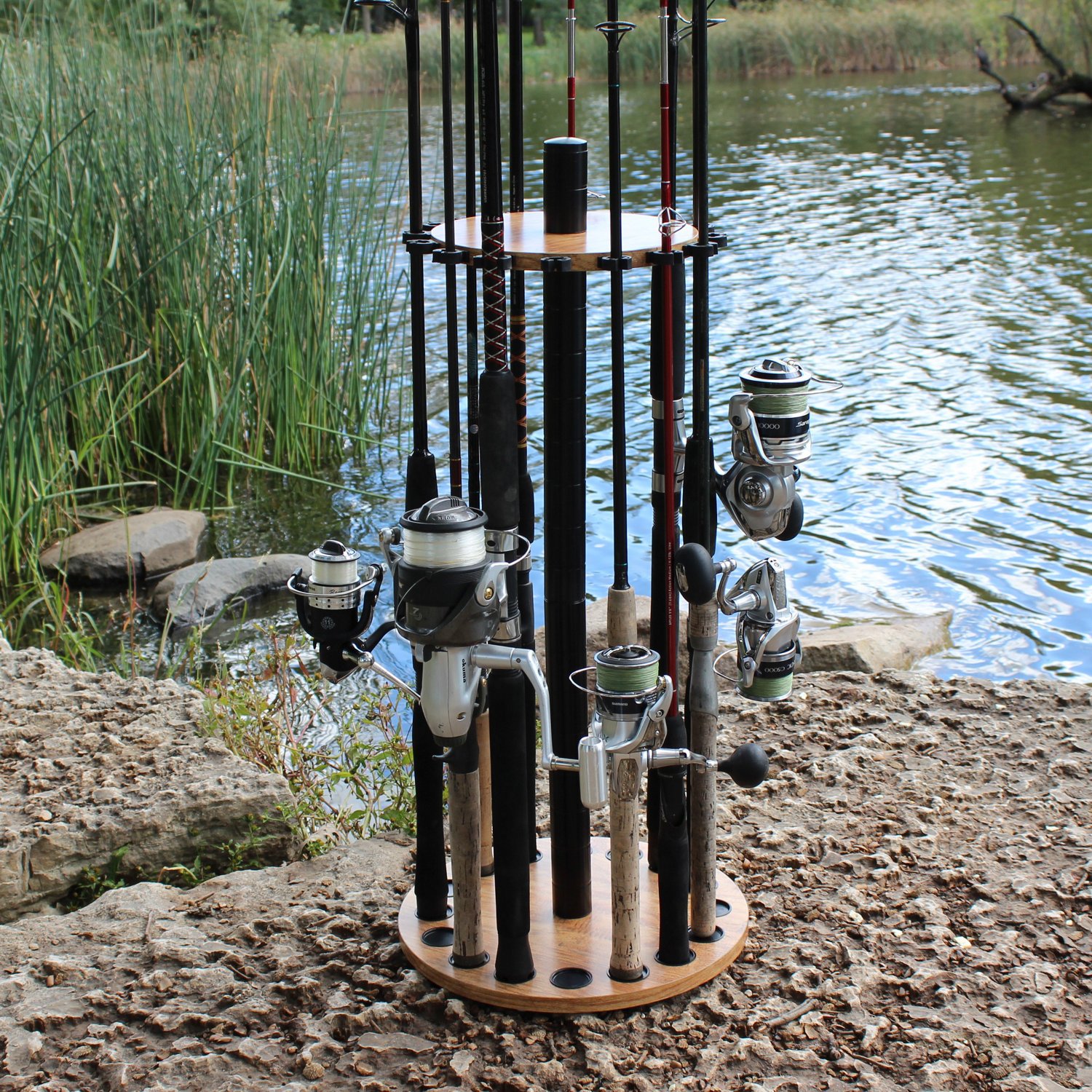 Rush Creek American Cherry 16-Rod Round Rack                                                                                     - view number 7