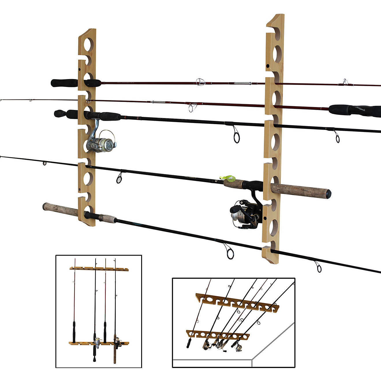 2-Piece 3-in1 11-Rod Wall or Ceiling Rod Rack                                                                                    - view number 1