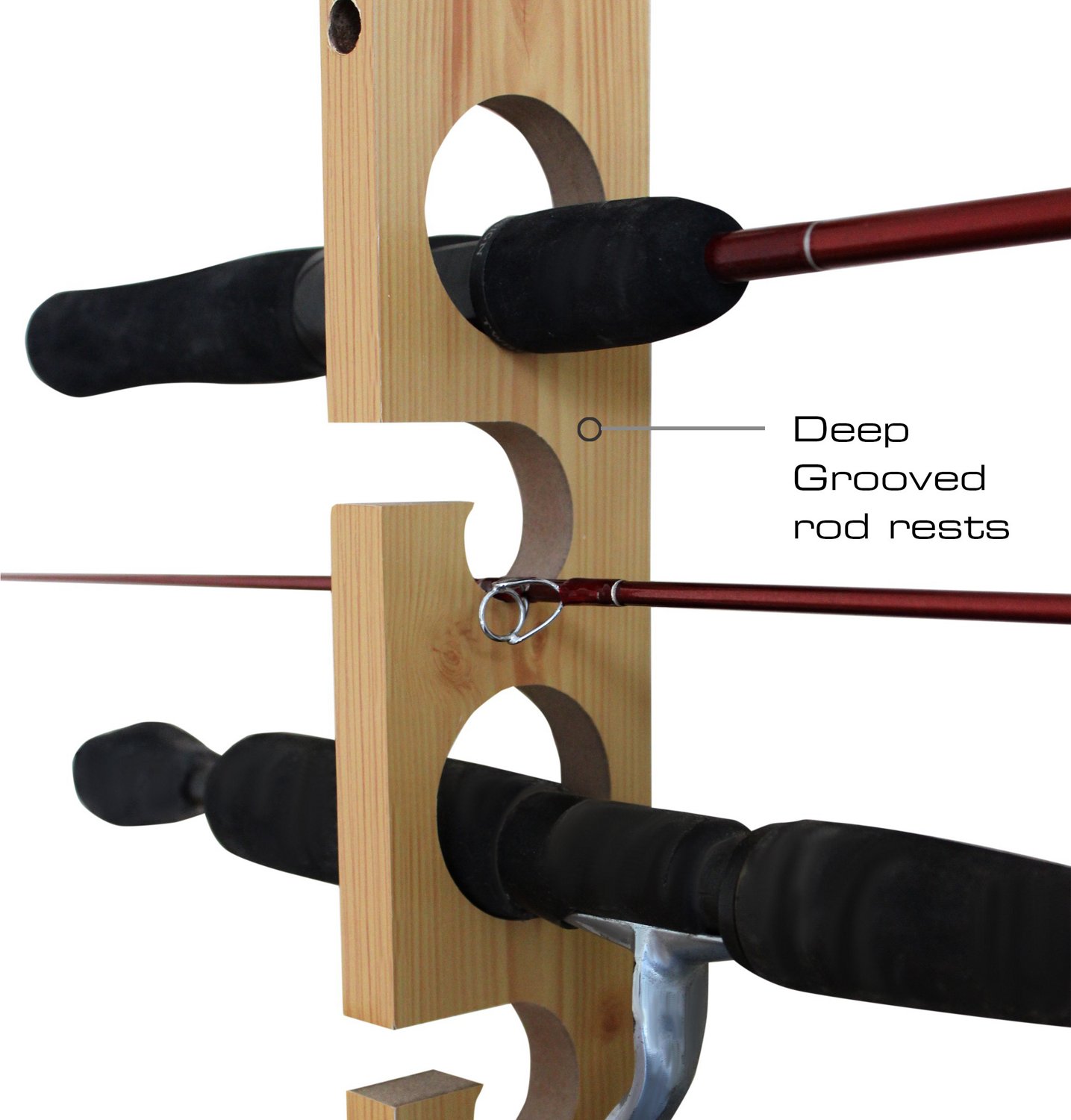  CLISPEED 2 Pairs Ceiling Fishing Rod Rack Fishing Hook