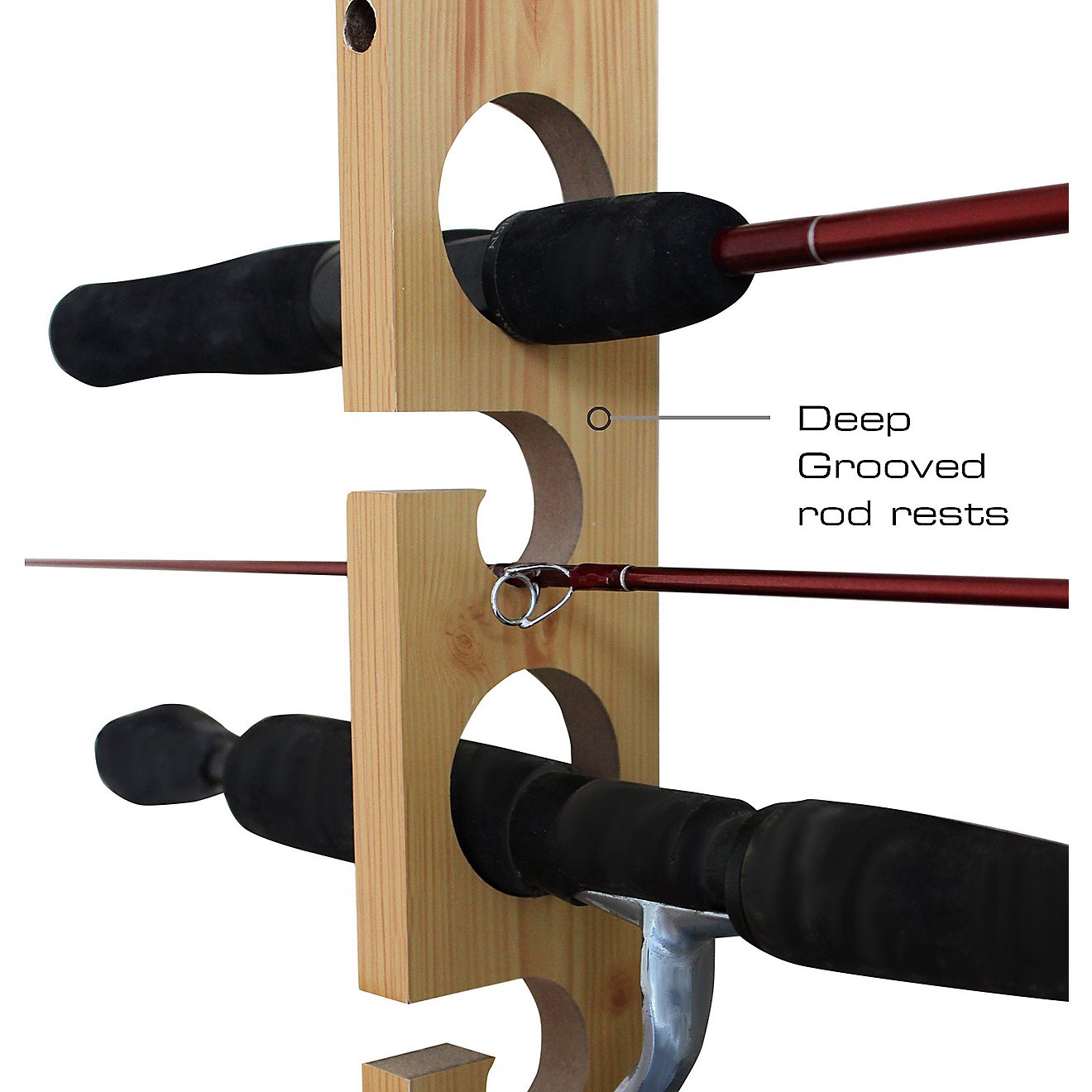 2-Piece 3-in1 11-Rod Wall or Ceiling Rod Rack                                                                                    - view number 4