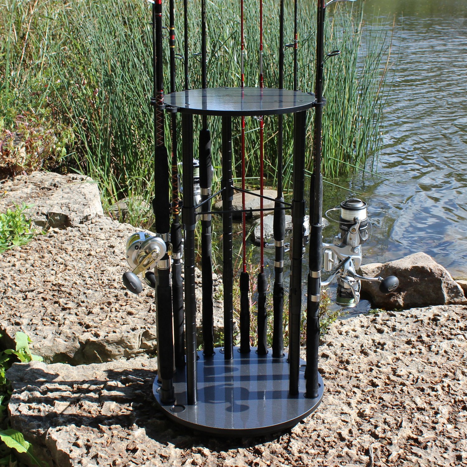 Rush Creek 17-Rod Round Spinning Storage Rack - view number 7