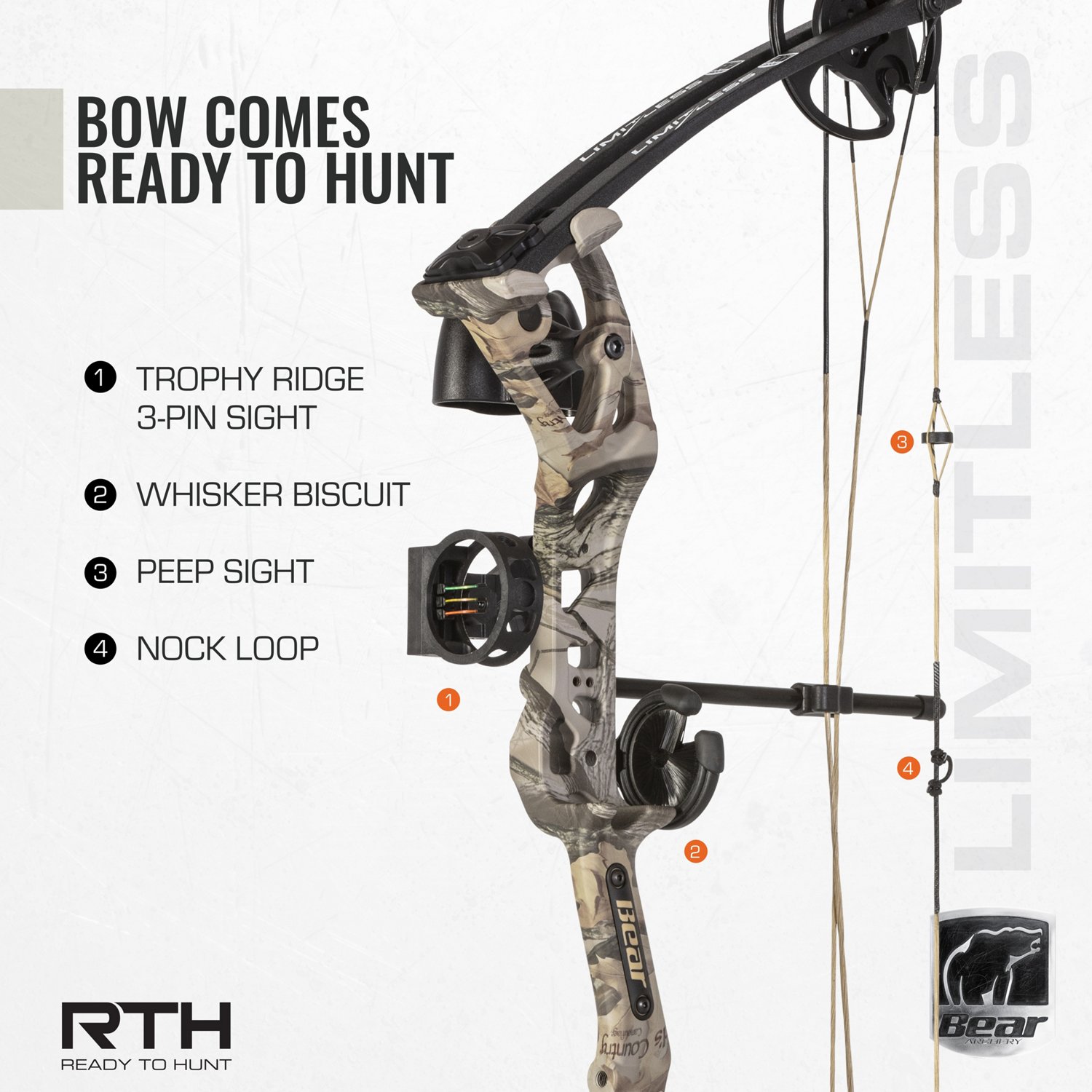 Bear Archery Youth Limitless Compound Bow Ready to Hunt Package                                                                  - view number 5
