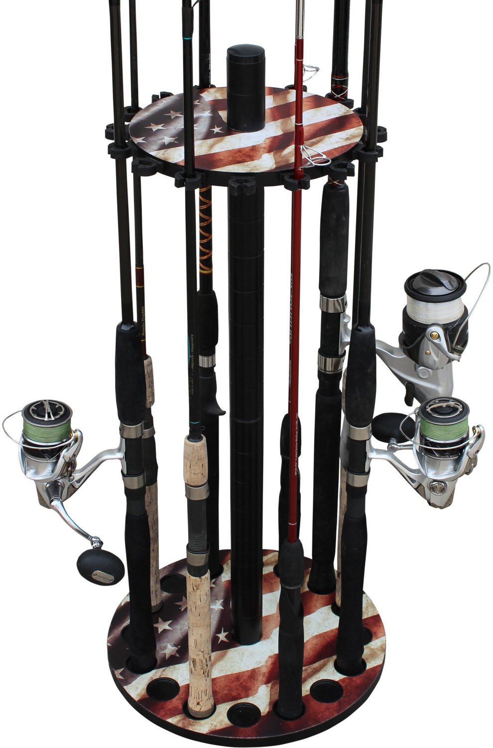 Rush Creek Americana Round 16-Rod Floor Storage Rack