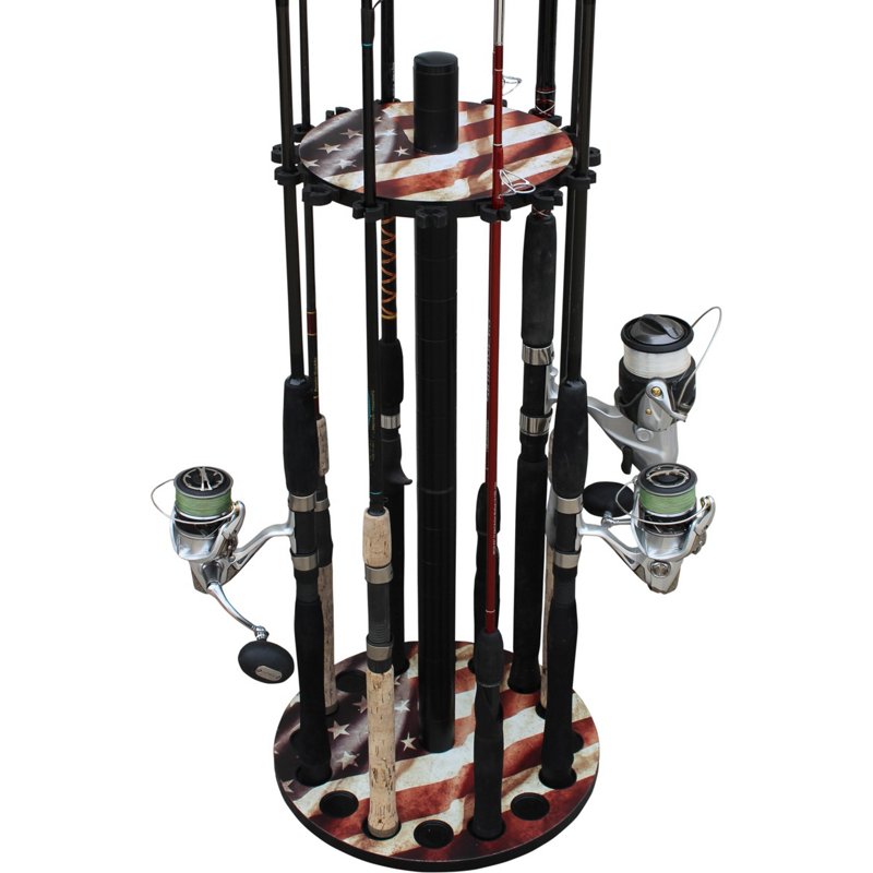 Photos - Rod Pod Rush Creek Americana Round 16-Rod Floor Storage Rack - Rod And Reel Storag