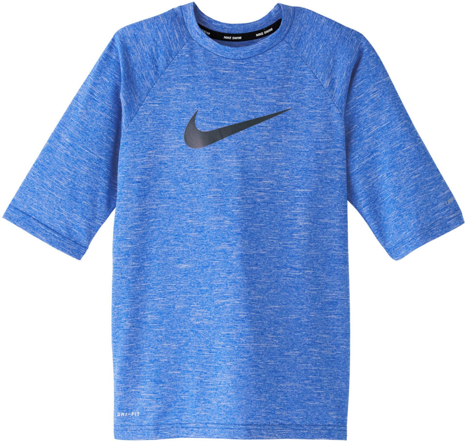 Nike Boys' Heather Short Sleeve Hydroguard Rash Guard                                                                            - view number 2
