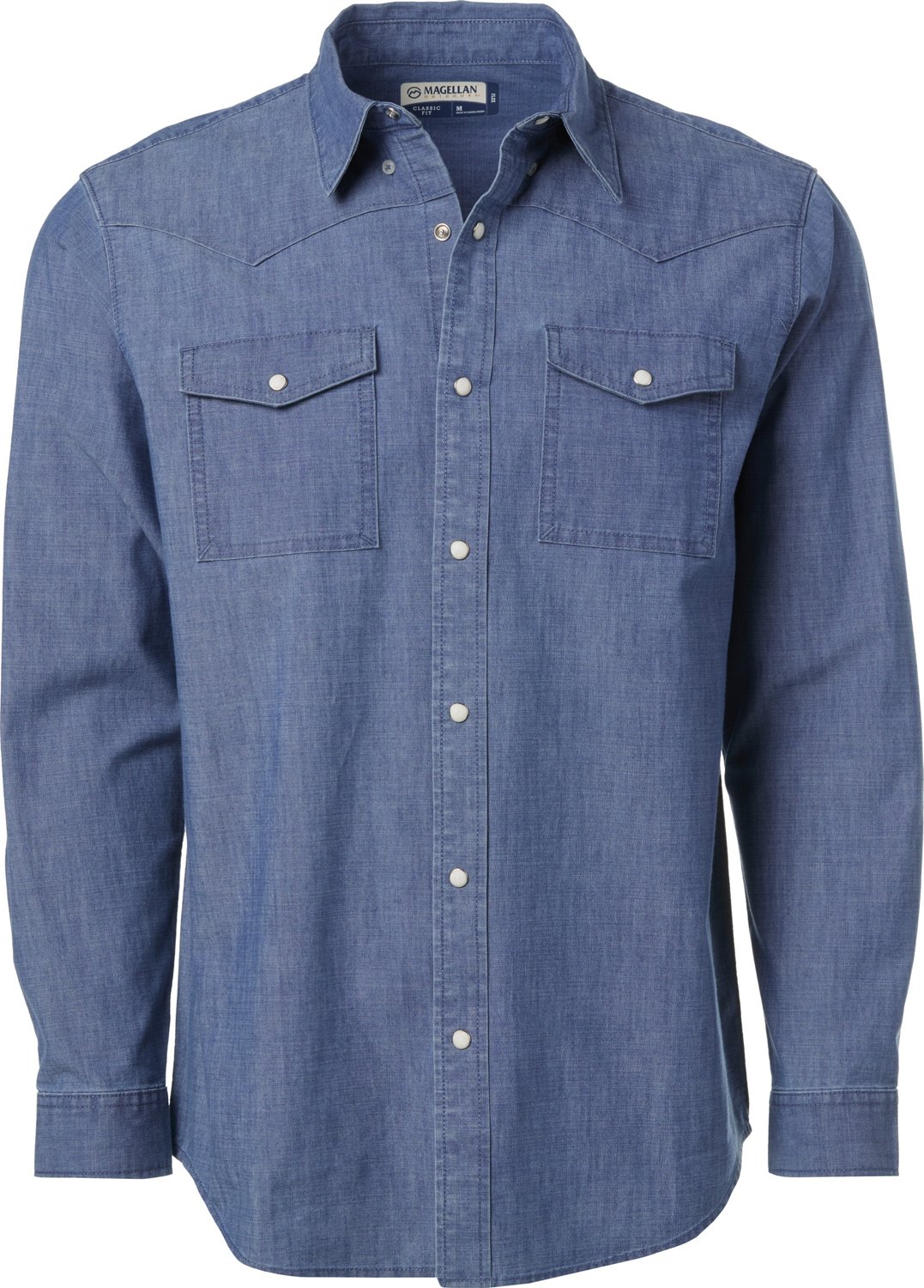 Magellan Cotton Long Sleeve Casual Button-Down Shirts for Men for