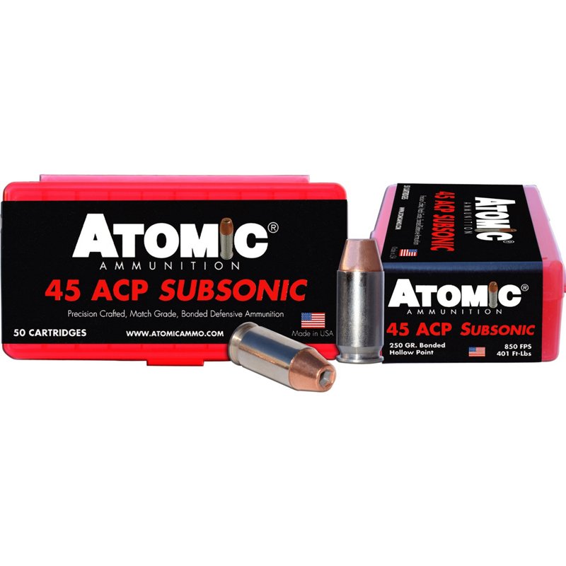 Atomic Pistol Subsonic Centerfire Pistol Ammunition