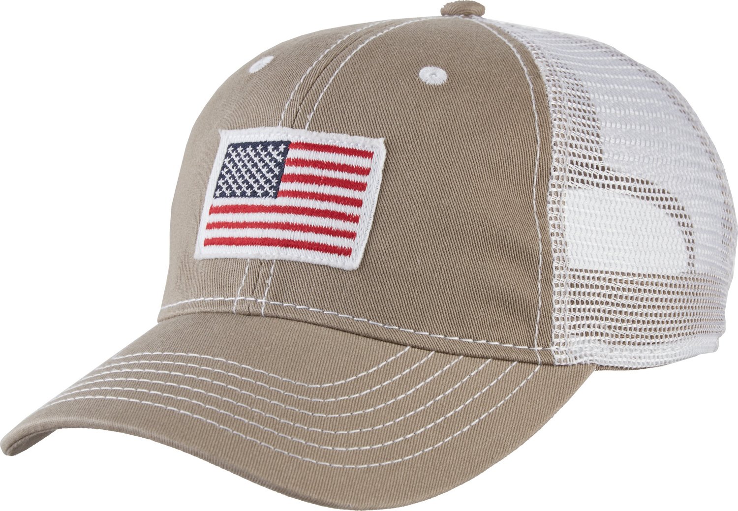 American Fish Flag Trucker Hats - Fishing Gifts for Men - Outdoor