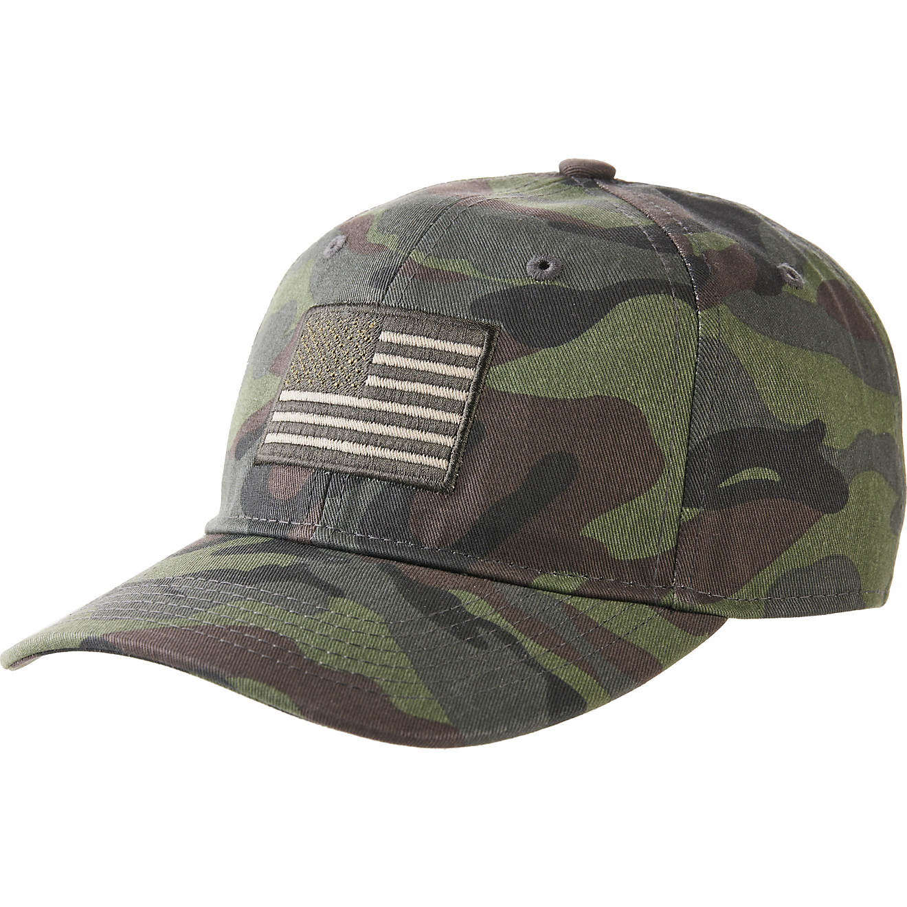Academy Sports + Outdoors Men's Americana Camo Twill Hat                                                                         - view number 1