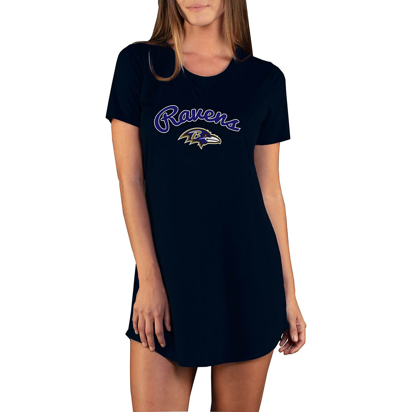 College Concept Women's Baltimore Ravens Marathon Night Shirt                                                                    - view number 1
