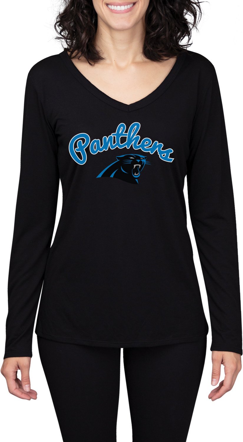 College Concept Women's Carolina Panthers Marathon Long Sleeve Top