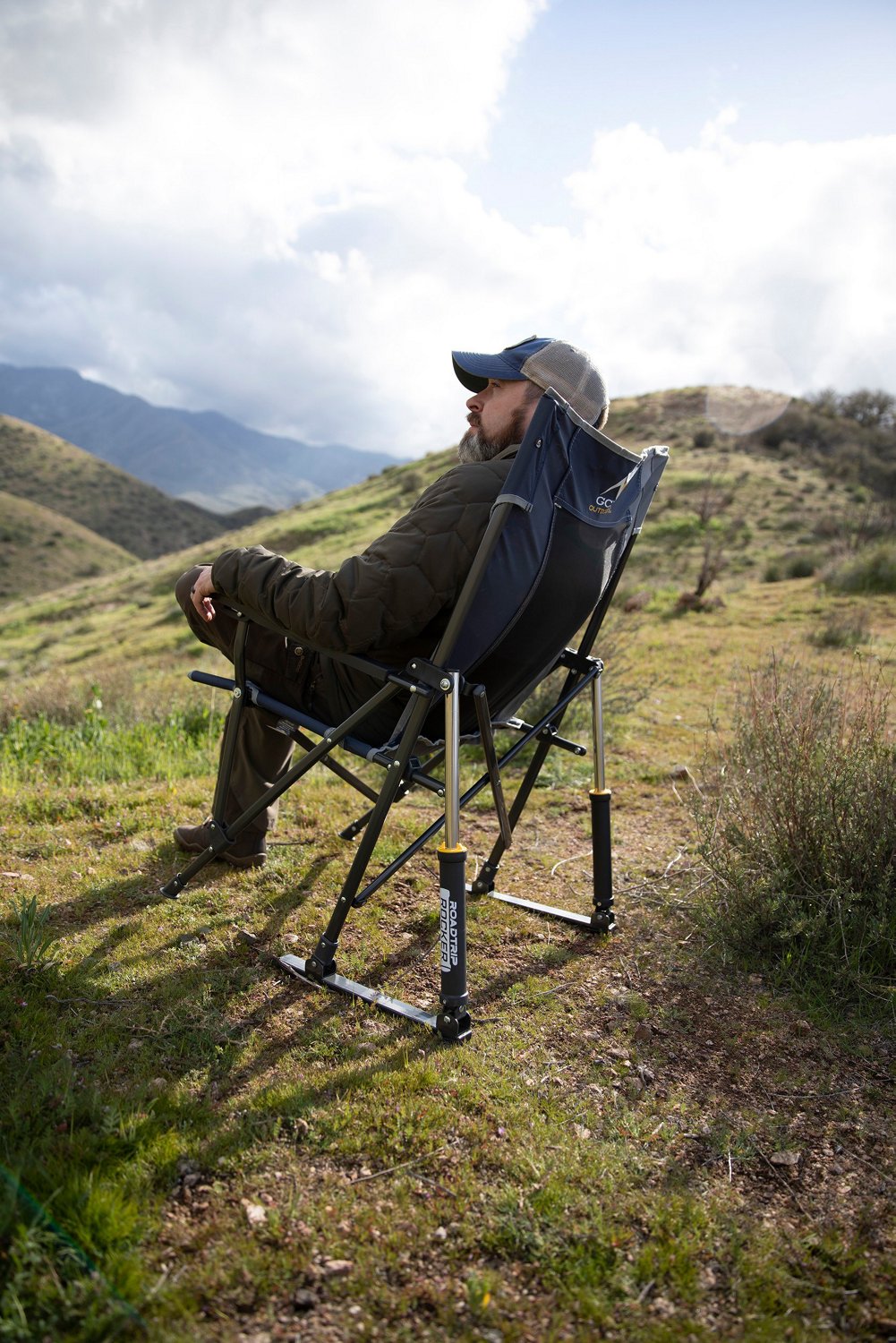 Gci outdoor maroon discount roadtrip rocker folding chair