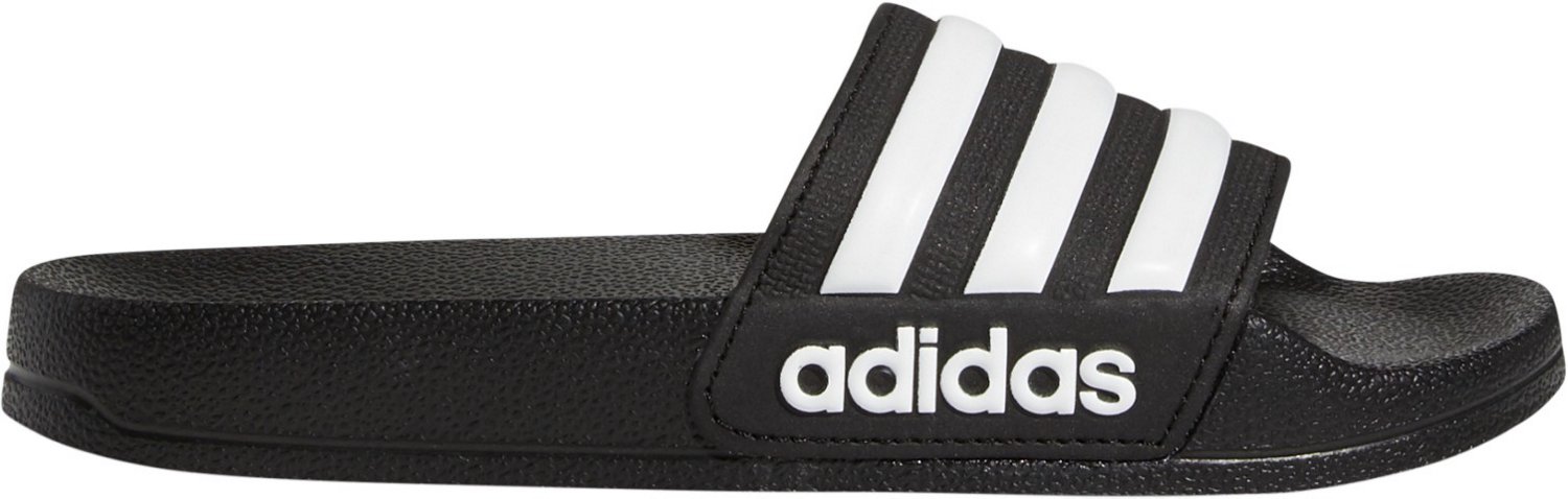 adidas Kids' Adilette Shower Stripes Slides                                                                                      - view number 1 selected